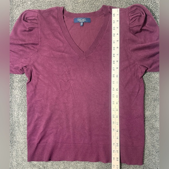 Rachel Women's Plum V-Neck Sweater - Picture 4 of 4